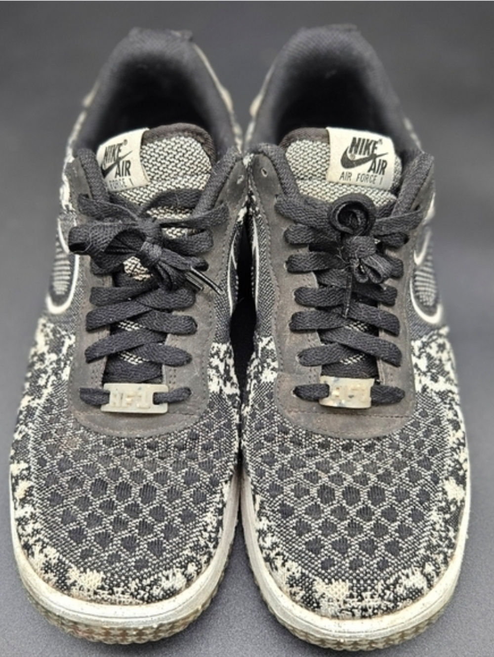 Nike Black and White Flyknit Sneakers